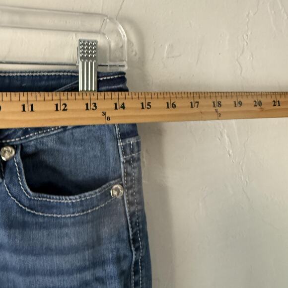 Stella in Dreams Jeans Womens‎ 9 29 Mid Rise Bootcut Sequin Pocket Denim SR116 - Picture 6 of 12